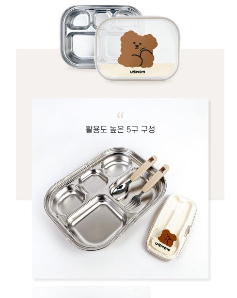 UBMOM Stainless Plate and lid Set