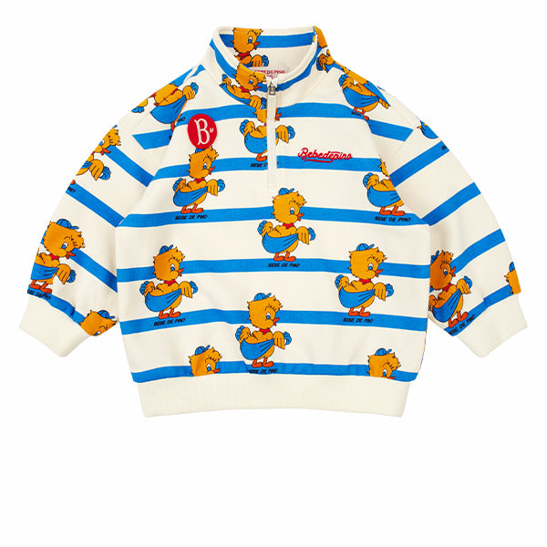 BEBE DE PINO All over waiki baby stand collar sweatshirt