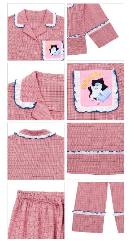 BEBEBEBE BE JUNIOR Bej frill pajama SET