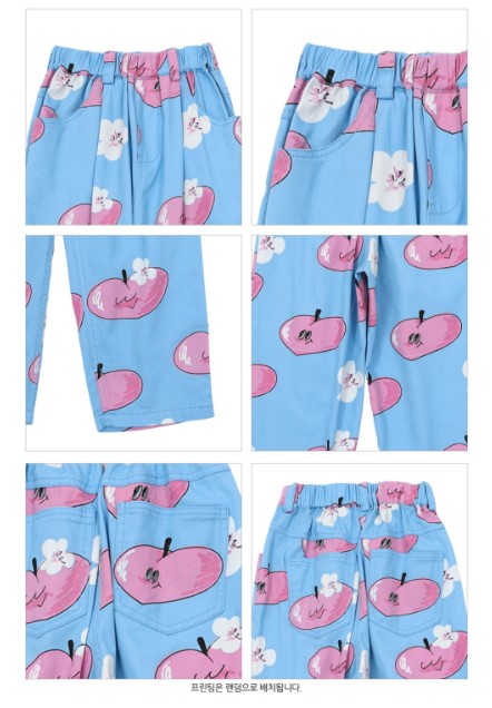 BEBEBEBE 2025 SPRING PRE ORDER Heart peach jacket + pants SET (BLUE)