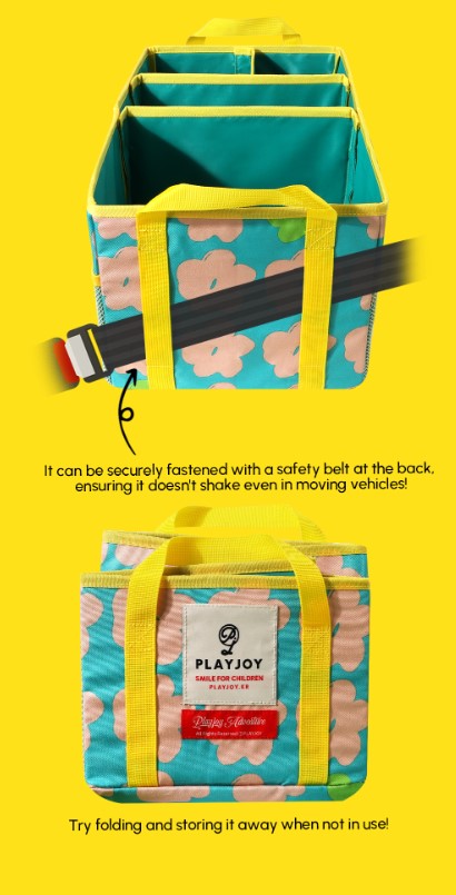 PLAY JOY Travel Folding Basket (Flower Green)