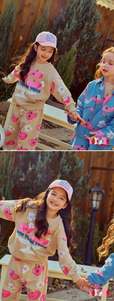 BEBEBEBE 2025 SPRING PRE ORDER Heart peach training SET (BEIGE)