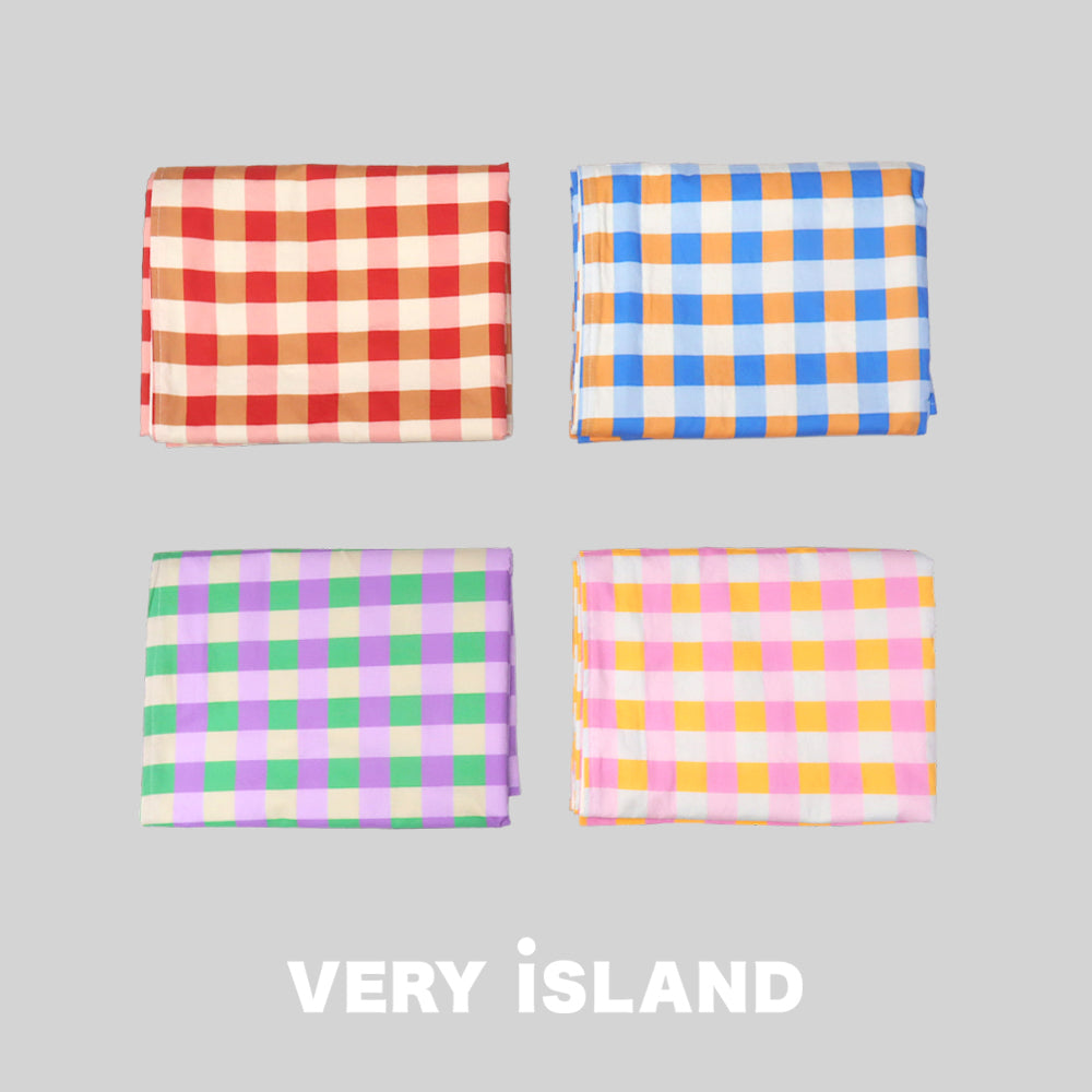 VERYISLAND Vivid Plaid Gauze Blanket