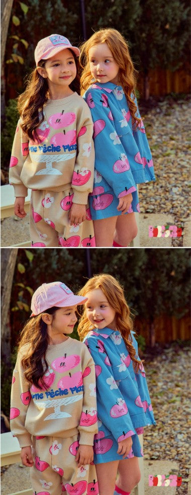 BEBEBEBE 2025 SPRING PRE ORDER Heart peach training SET (BEIGE)