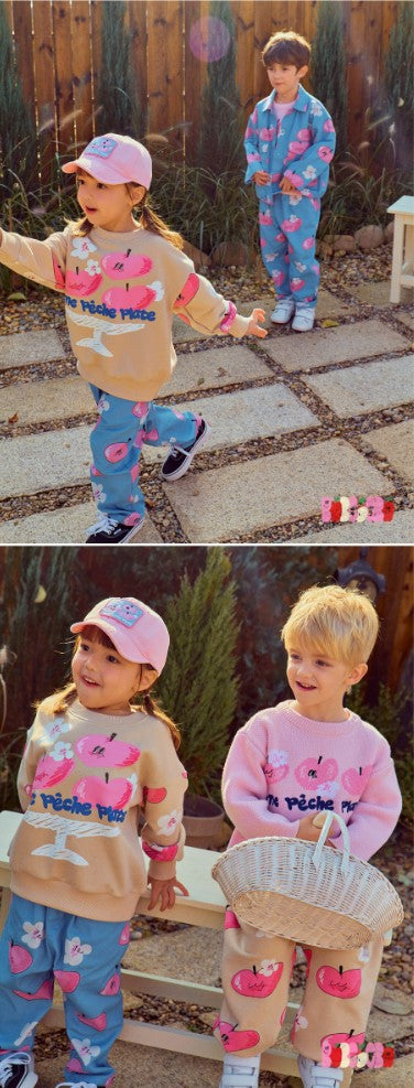 BEBEBEBE 2025 SPRING PRE ORDER Heart peach training SET (BEIGE)