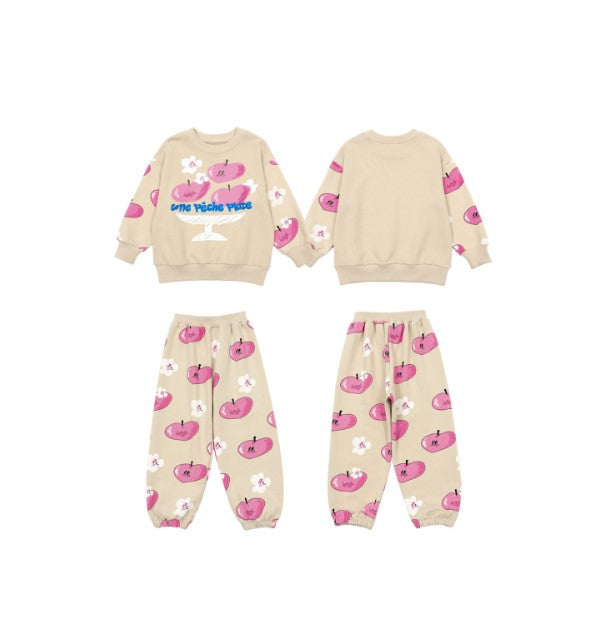 BEBEBEBE 2025 SPRING PRE ORDER Heart peach training SET (BEIGE)