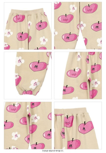 BEBEBEBE 2025 SPRING PRE ORDER Heart peach training SET (BEIGE)