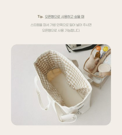 CHEZBEBE Check String Market Bag