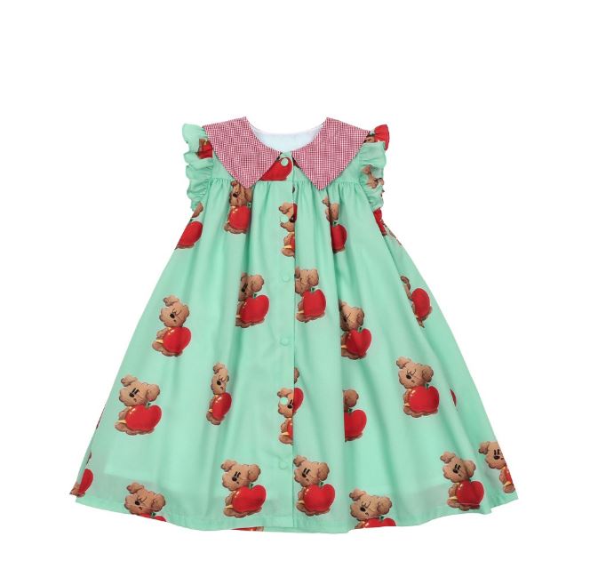 BEBEBEBE 1st summer pre order Apple puppy sleeveless dress (MINT)