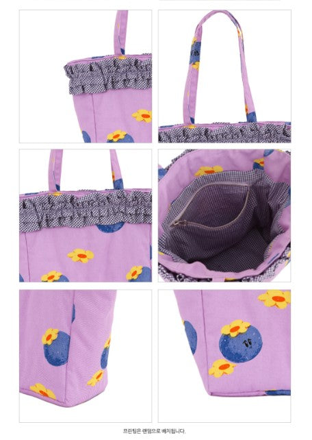 BEBEBEBE Blueberry tote bag (PURPLE)