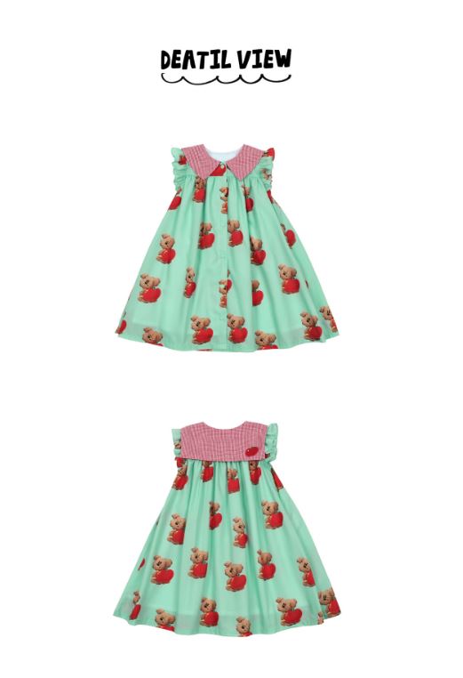 BEBEBEBE 1st summer pre order Apple puppy sleeveless dress (MINT)
