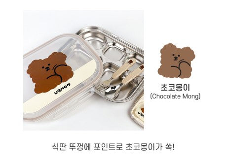 UBMOM Stainless Plate and lid Set
