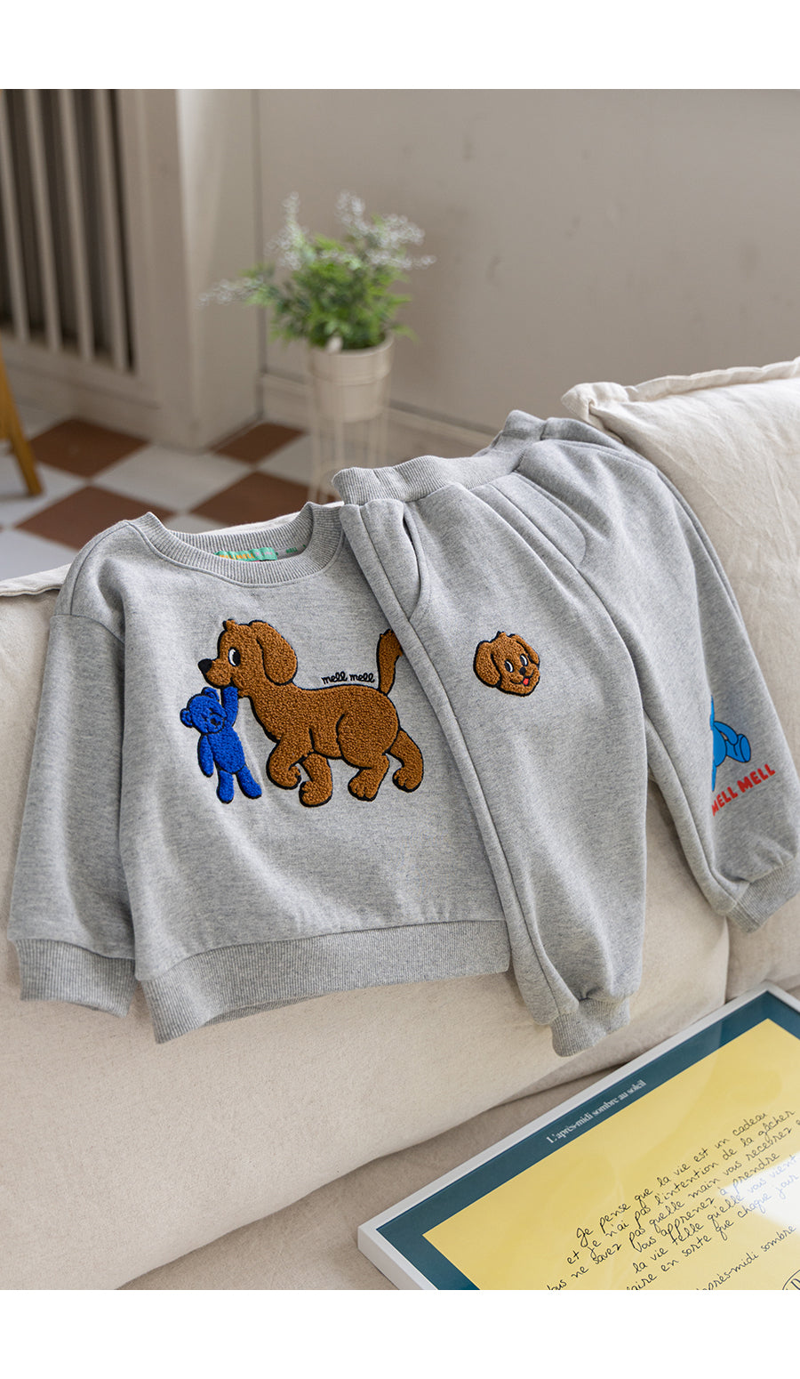 I LOVE J TODDLER boucle jogger pants