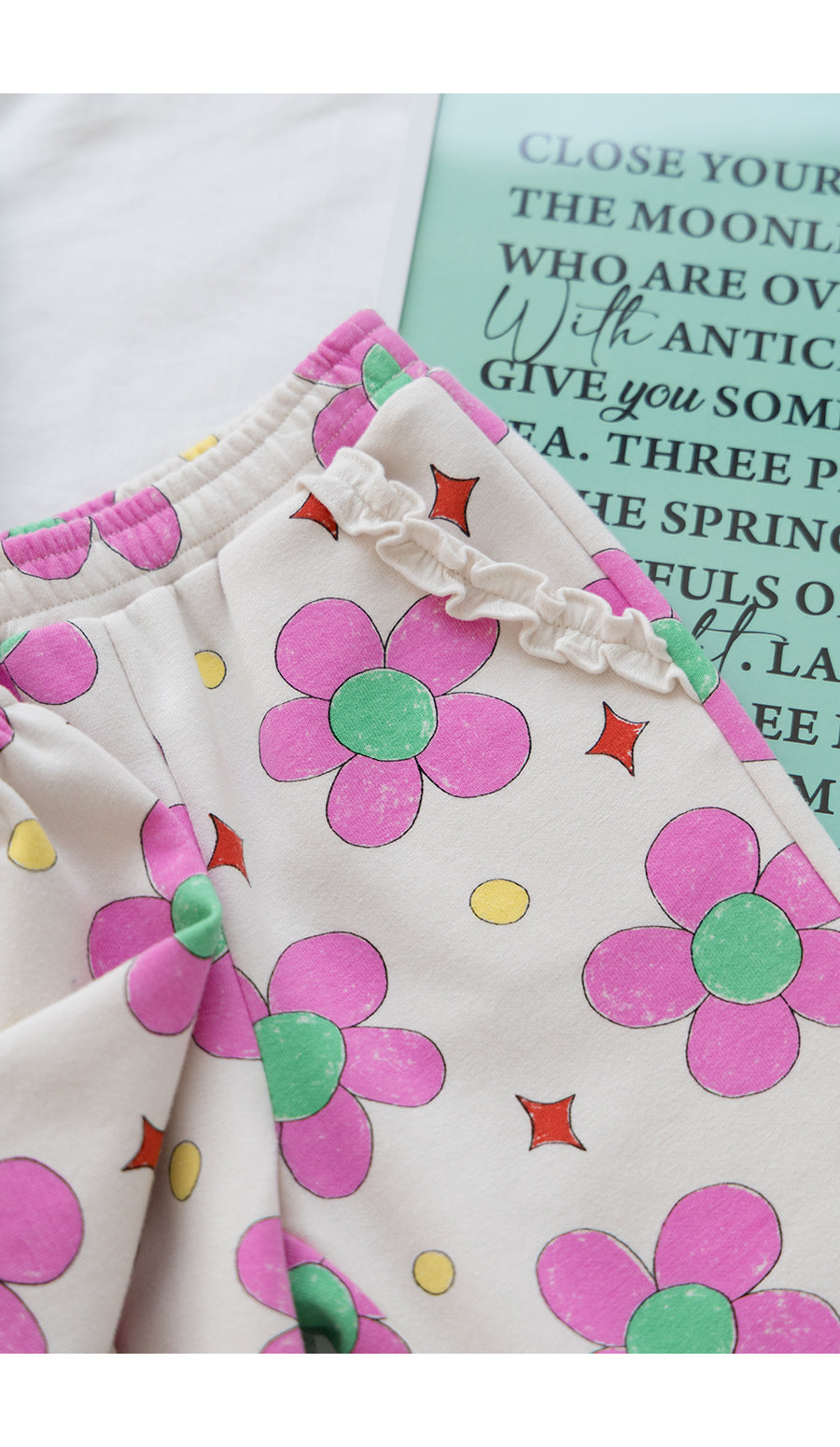 I LOVE J TODDLER flower jogger pants