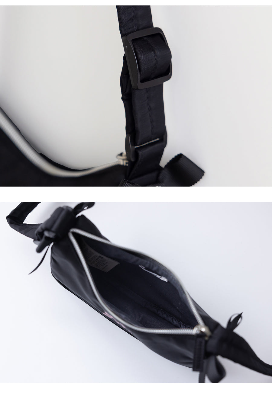 I LOVE J nylon hobo bag