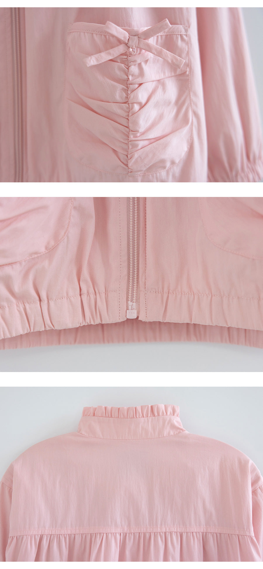 I LOVE J sweet pie shirring windbreaker jacket