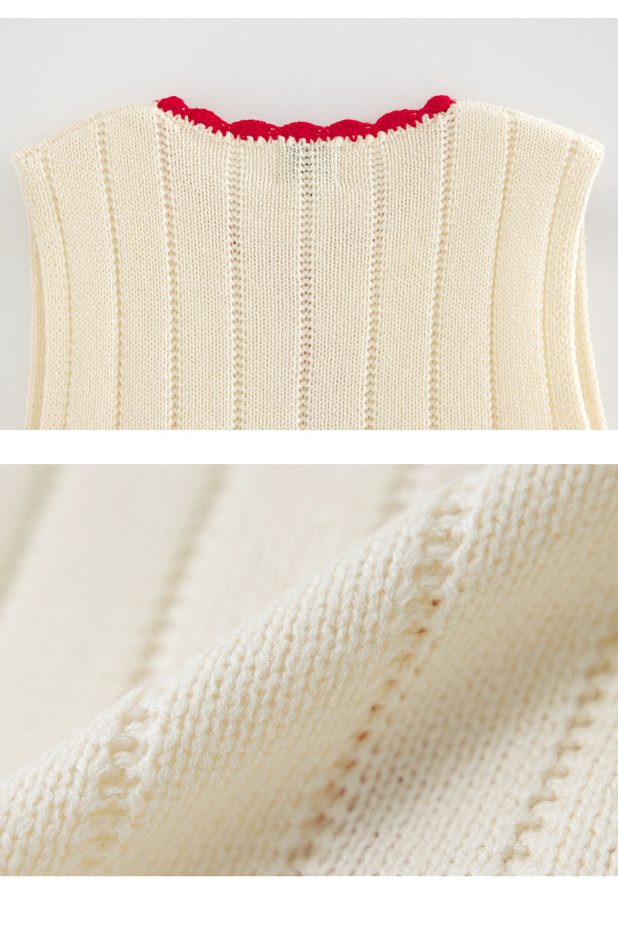 I LOVE J Flower pocket knit vest