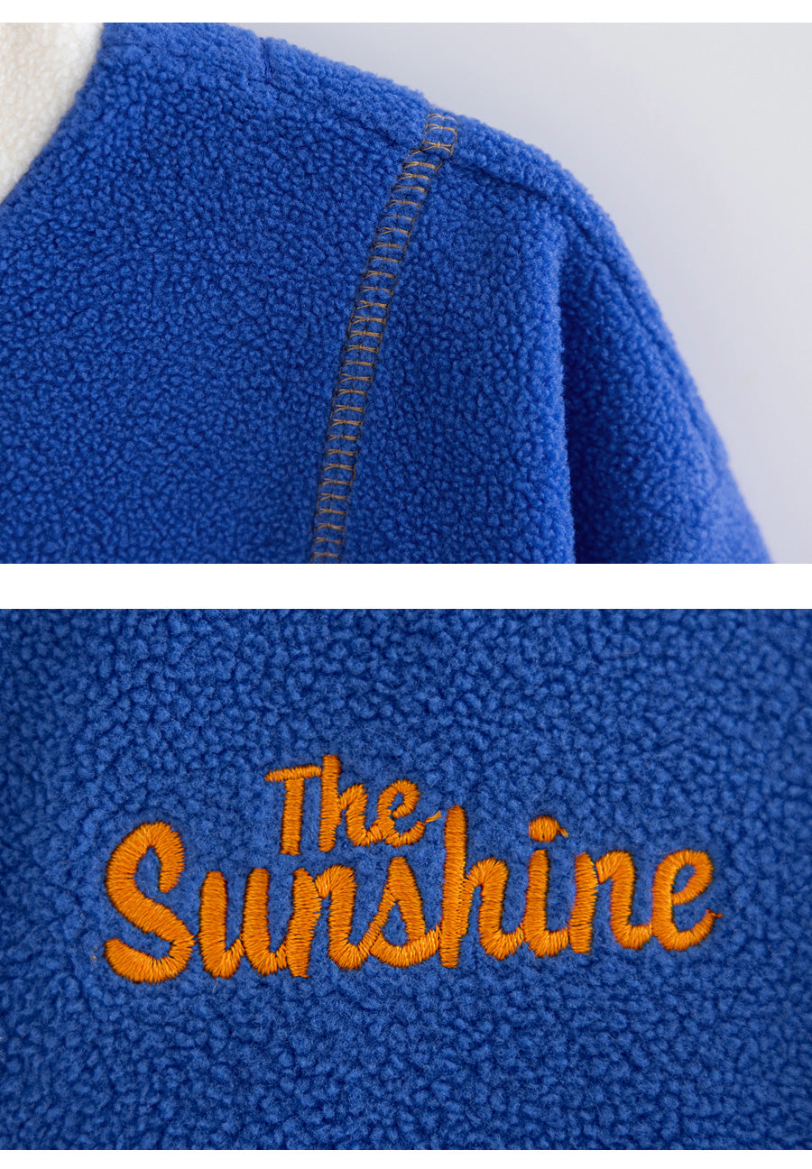 I LOVE J color-blocked fleece 2pc set