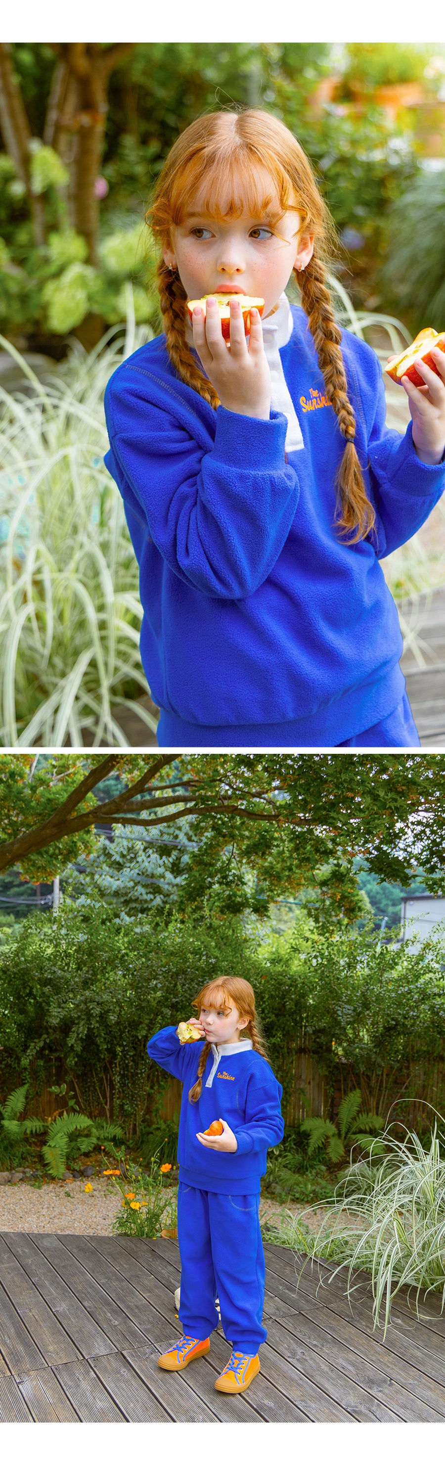 I LOVE J color-blocked fleece 2pc set