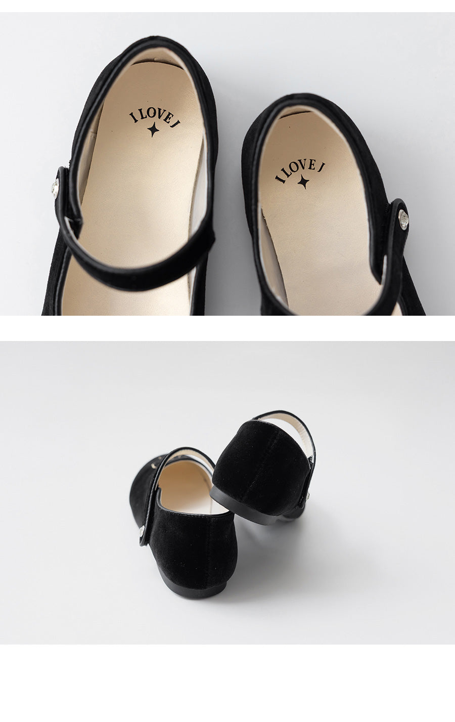 I LOVE J velvet flat shoes