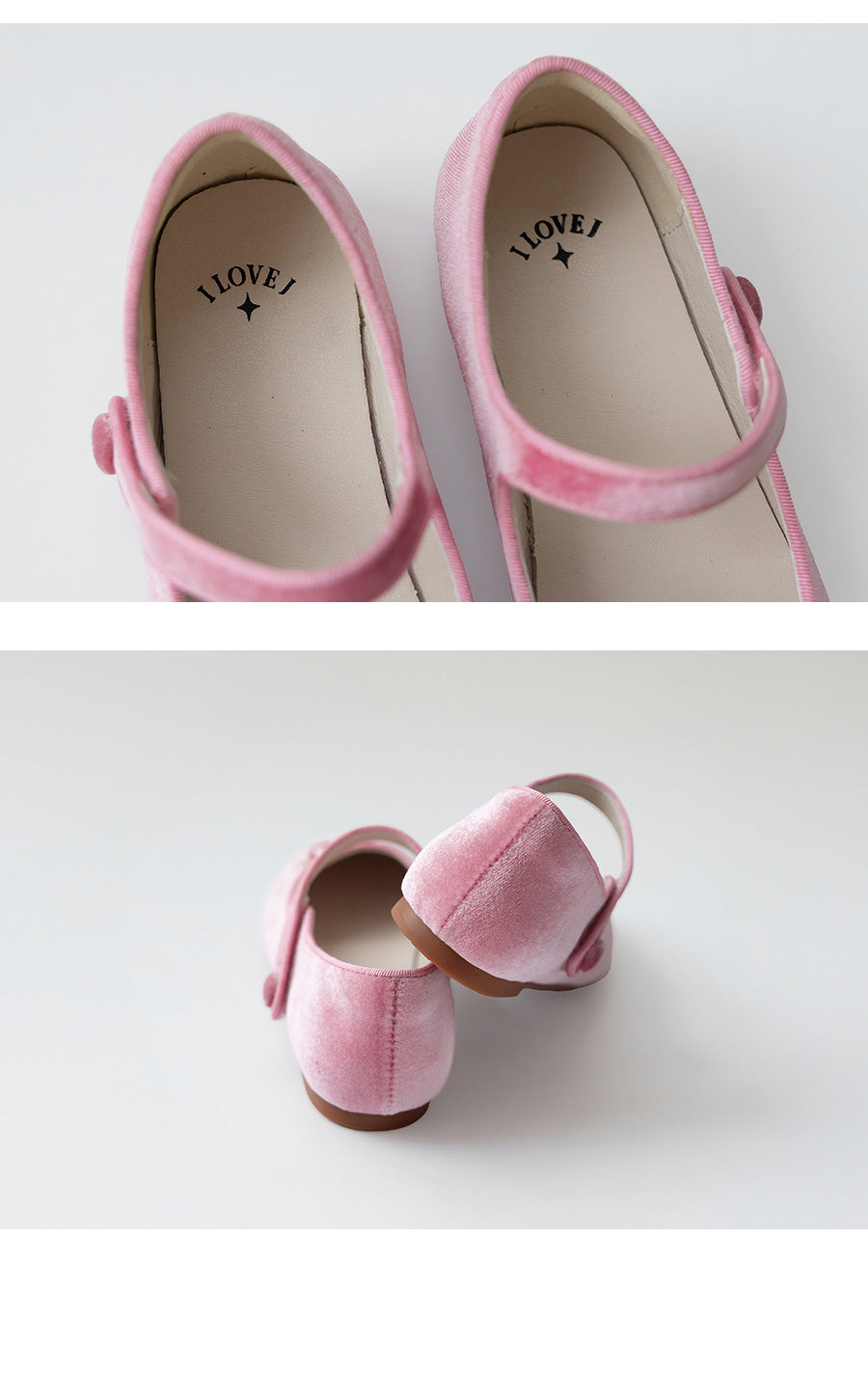 I LOVE J velvet flat shoes
