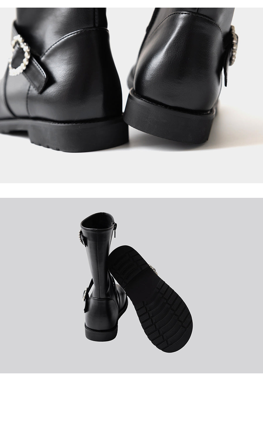 I LOVE J heart buckle middle boots
