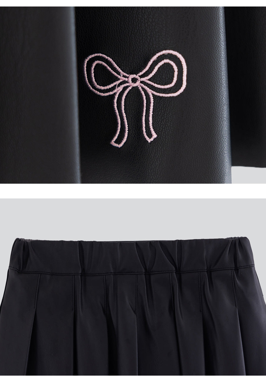 I LOVE J wonderland leather skirt
