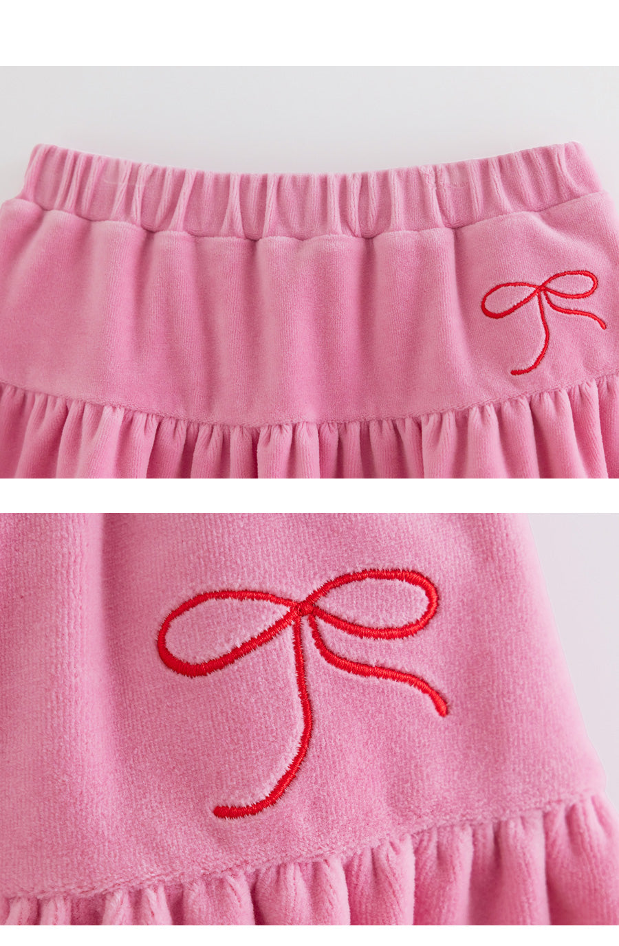 I LOVE J velour skirt