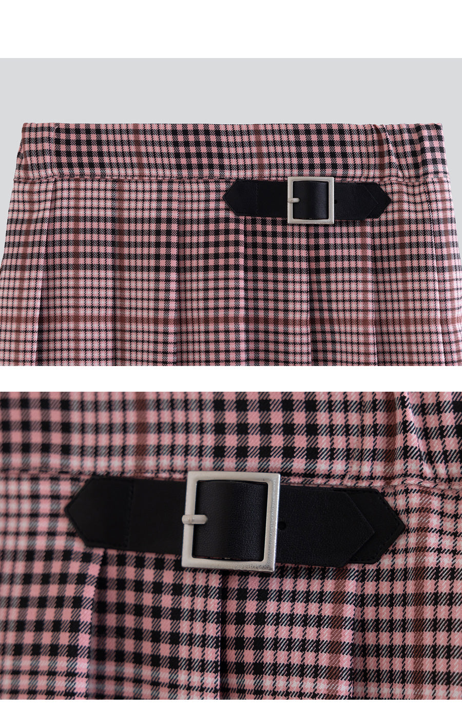 I LOVE J checkered pleats skirt