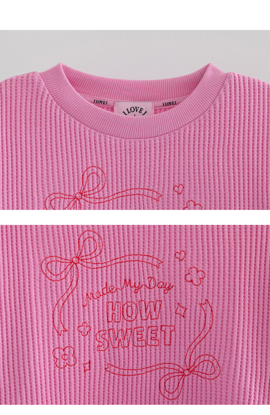 I LOVE J sweet shirring top
