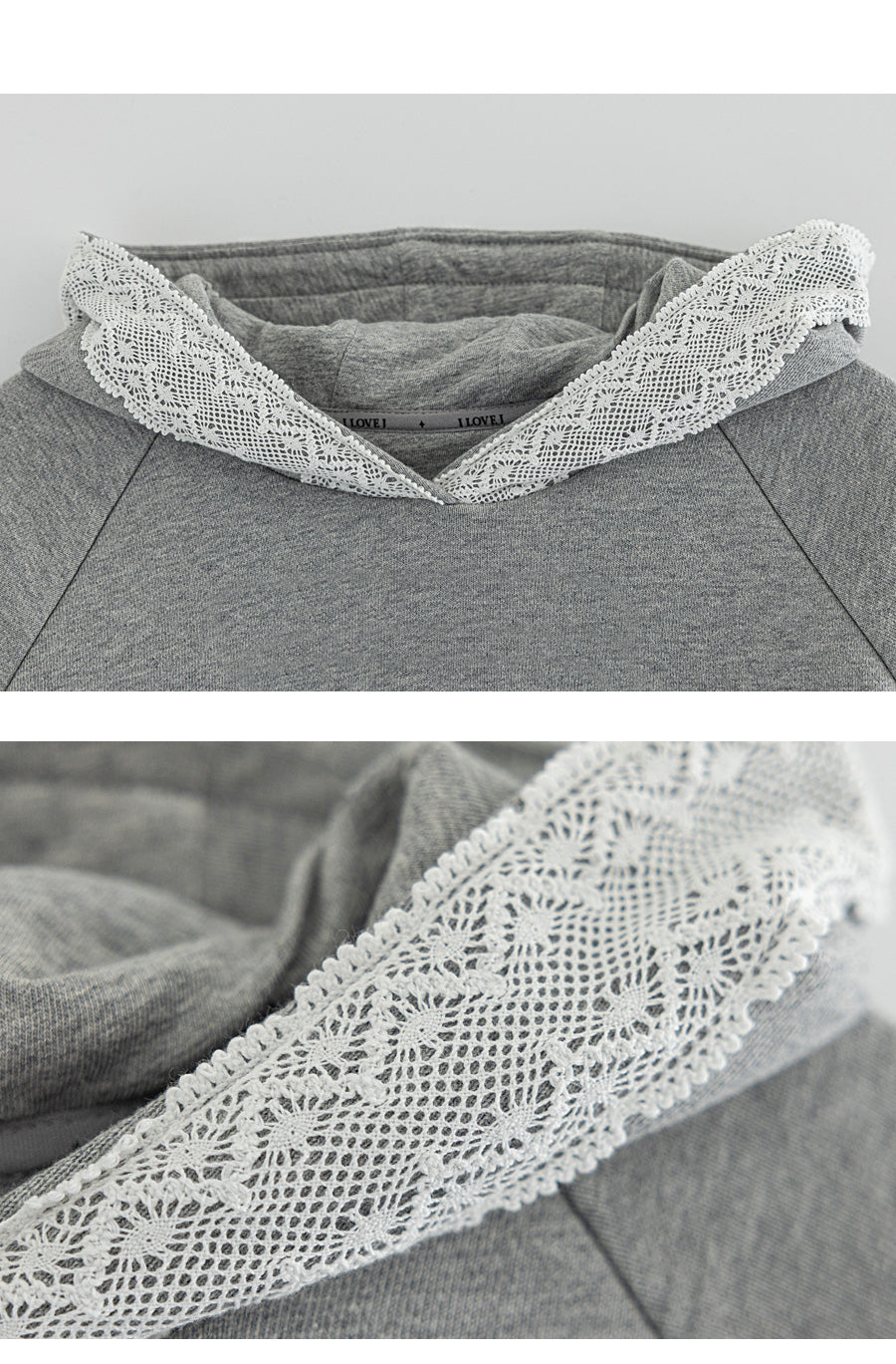 I LOVE J sweetie lace hoodie