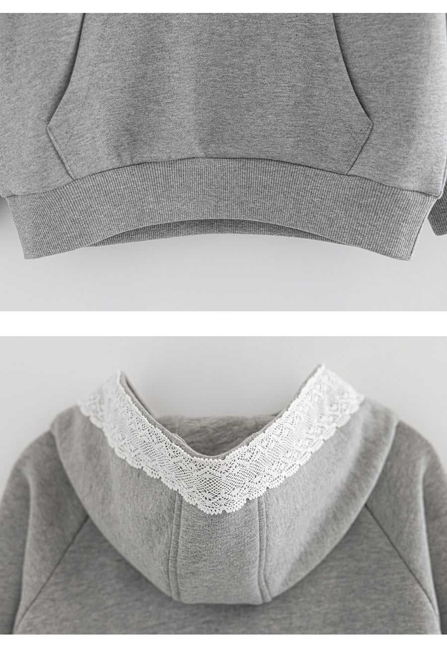 I LOVE J sweetie lace hoodie