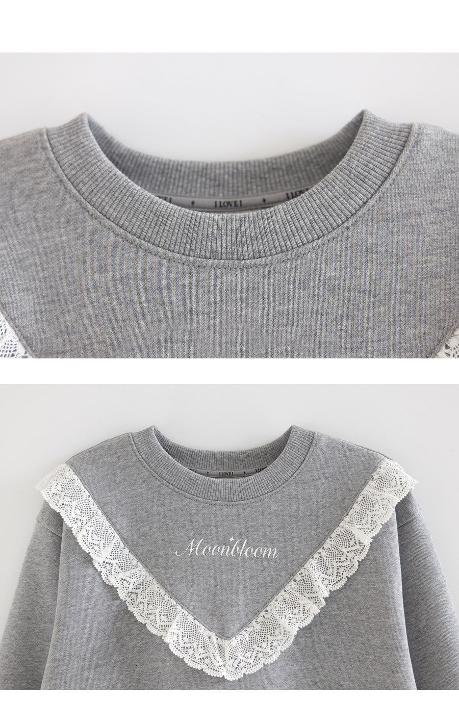 I LOVE J roard lace mtm top