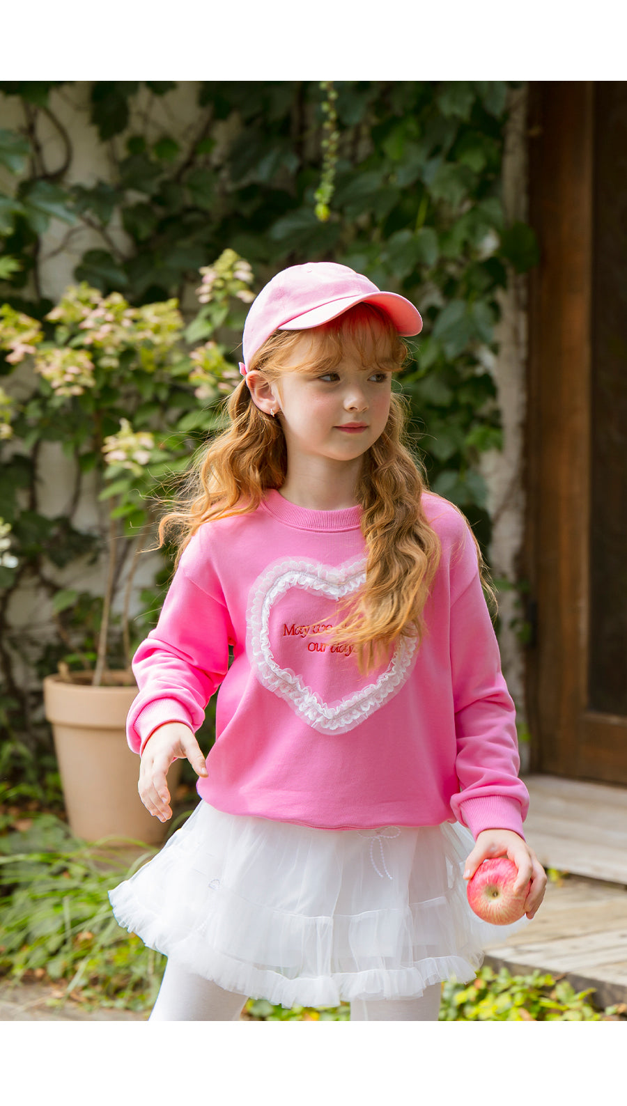 I LOVE J heart lace mtm top