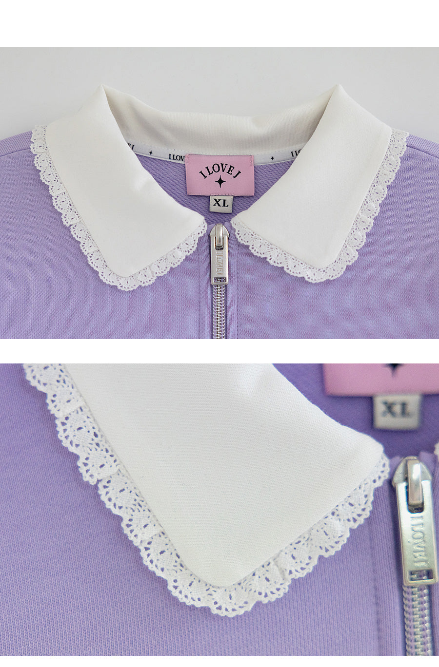 I LOVE J gento collar mtm top