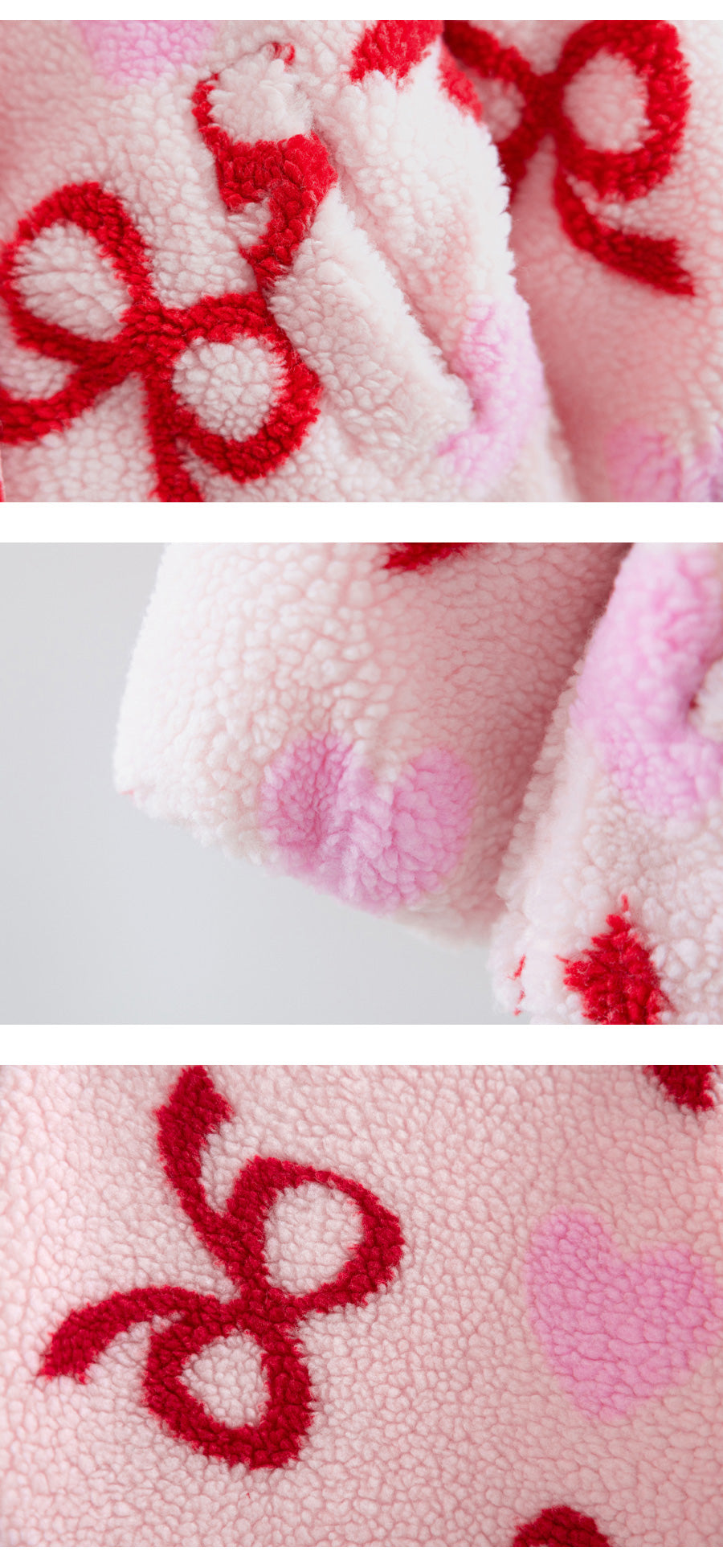 I LOVE J Ribbon dumble zip up jacket