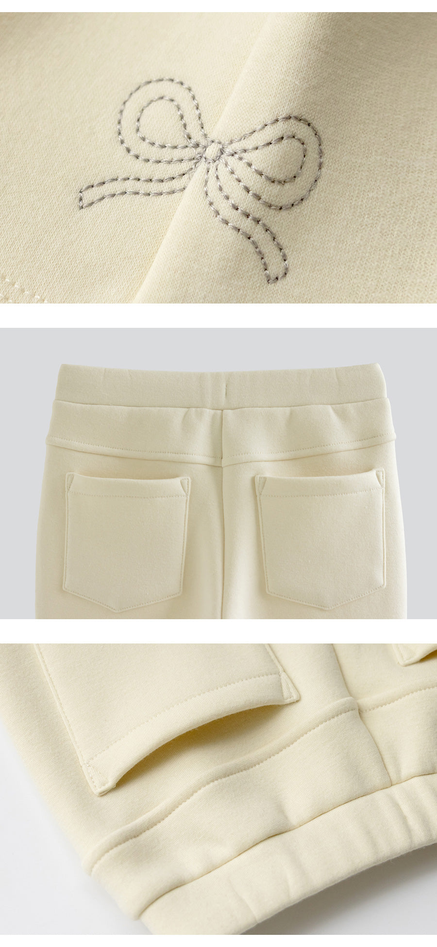 I LOVE J Ribbon embroidered pants