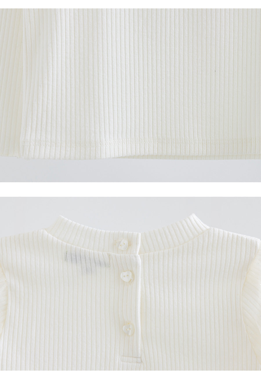 I LOVE J Shiny puff sleeve top