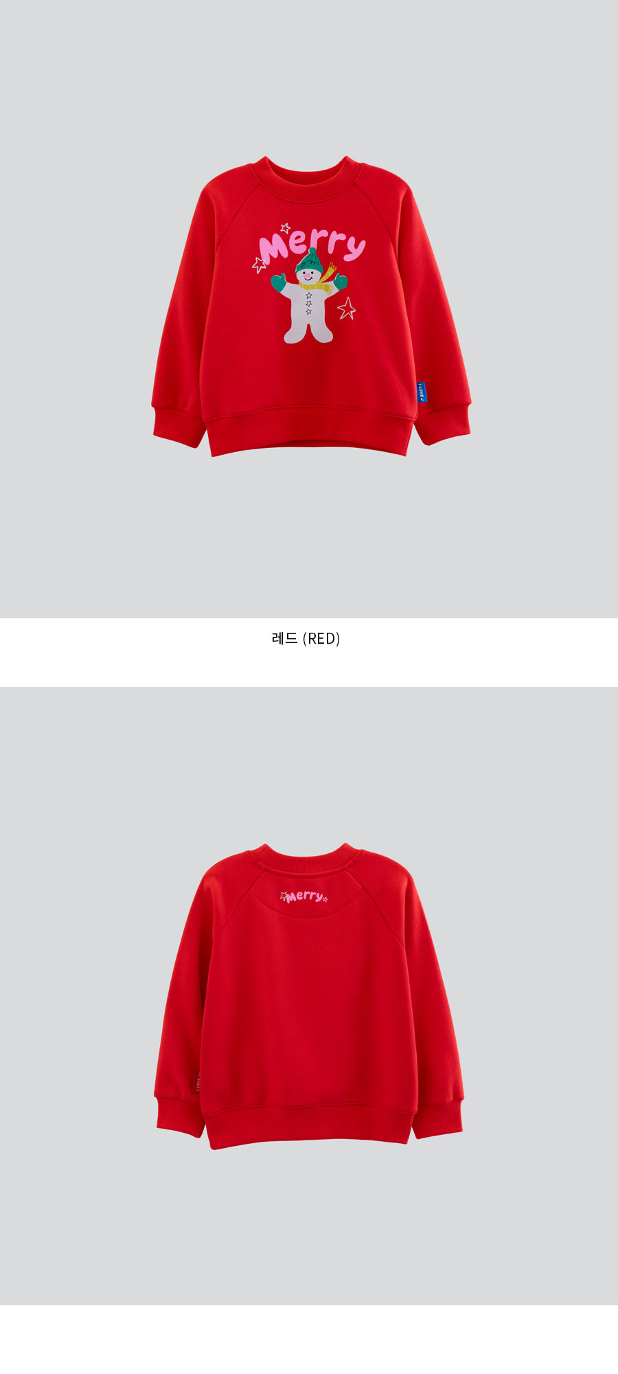 I LOVE J Merry snowman fleece mtm(red)