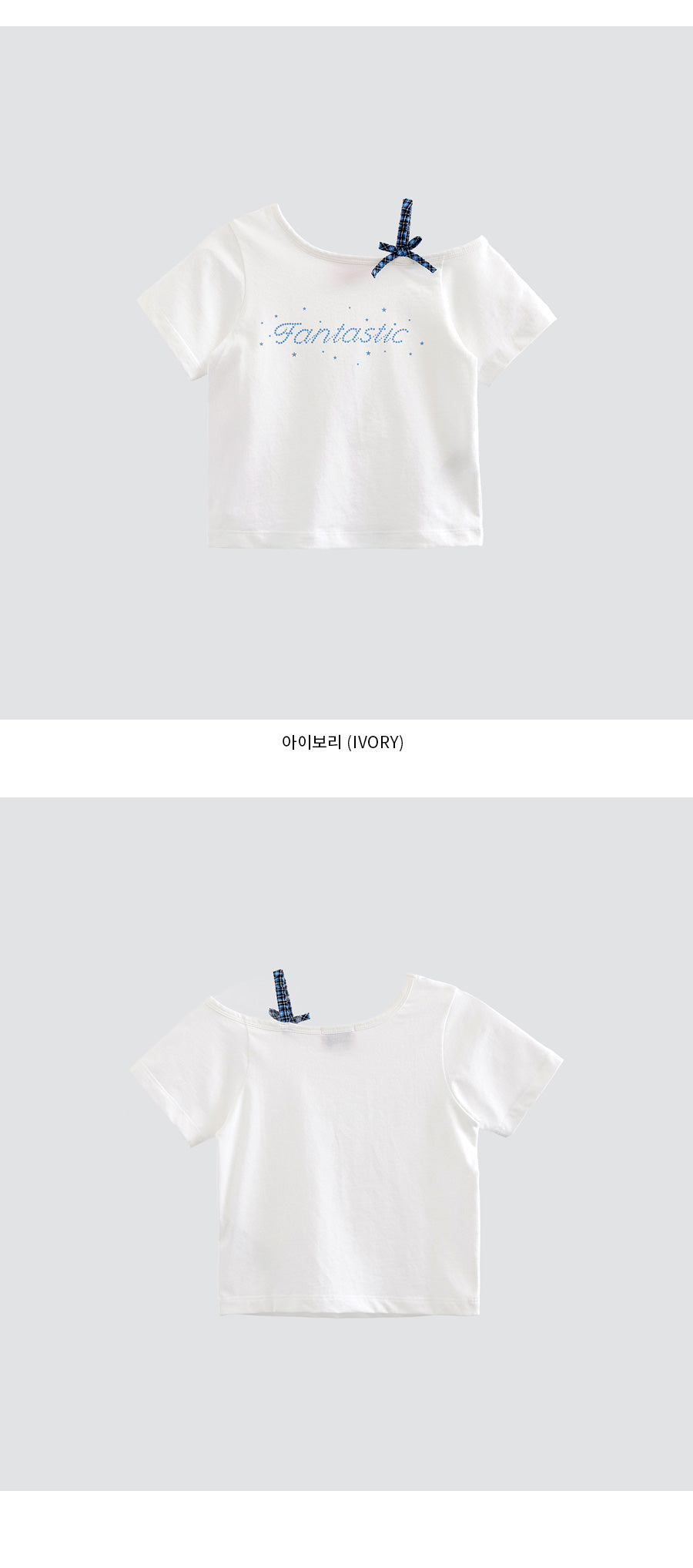 I LOVE J tears unbalance crop top