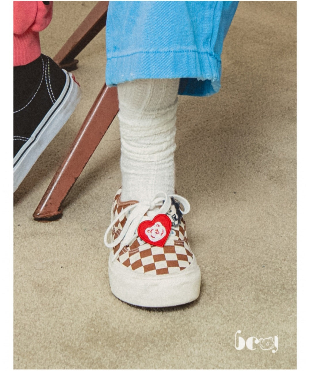 BEBEBEBE BE JUNIOR Pre Fall Side little ribbon knee socks