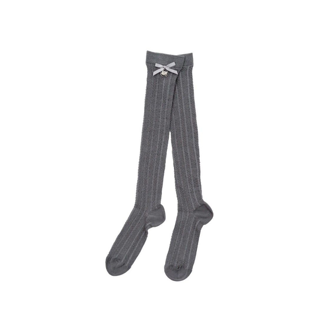 BEBEBEBE BE JUNIOR Pre Fall Side little ribbon knee socks