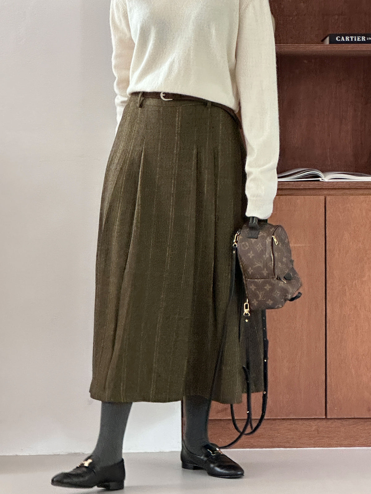 MOMS WEAR Herringbone skirt