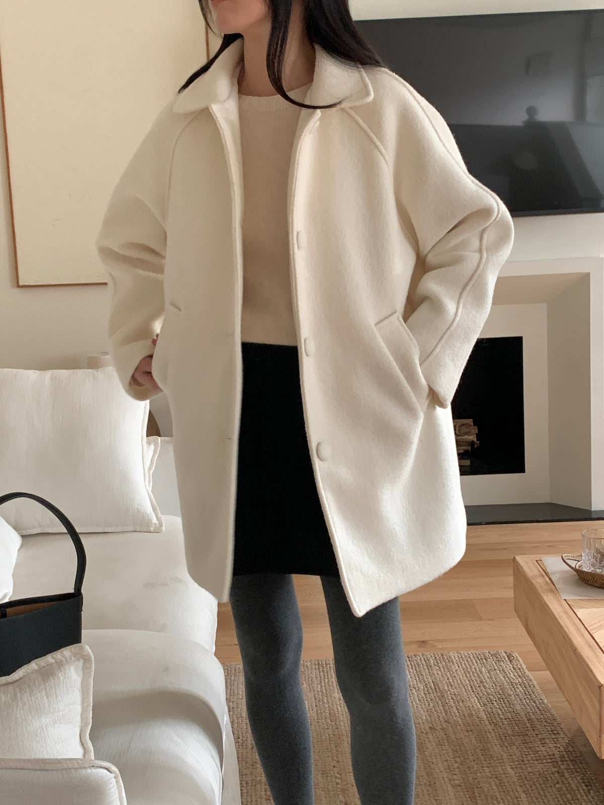 MOMS WEAR Wool middle coat
