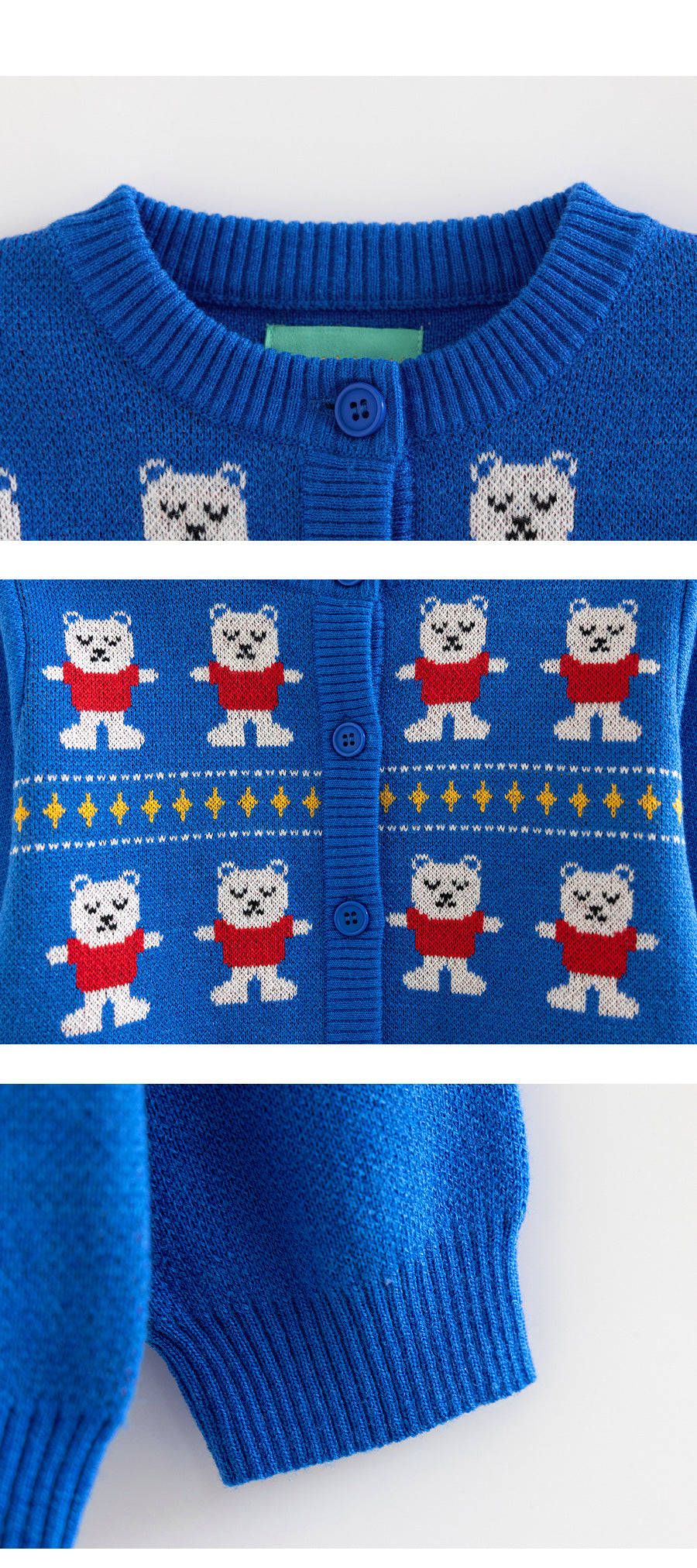 I LOVE J TODDLER bear knit cardigan