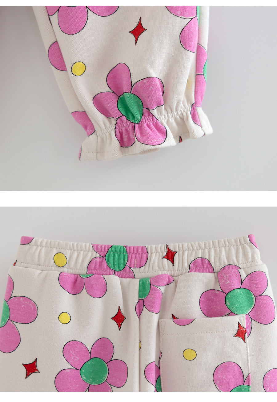 I LOVE J TODDLER flower jogger pants