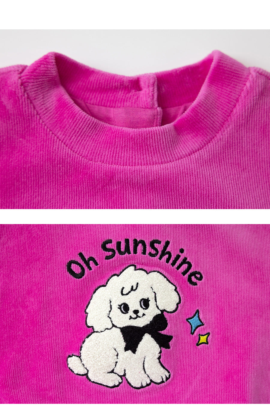 I LOVE J TODDLER velour mtm top
