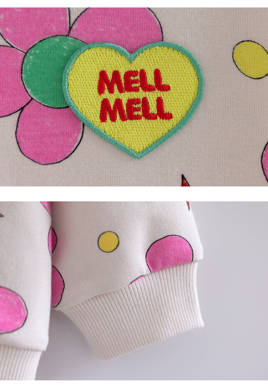 I LOVE J TODDLER flower mtm top