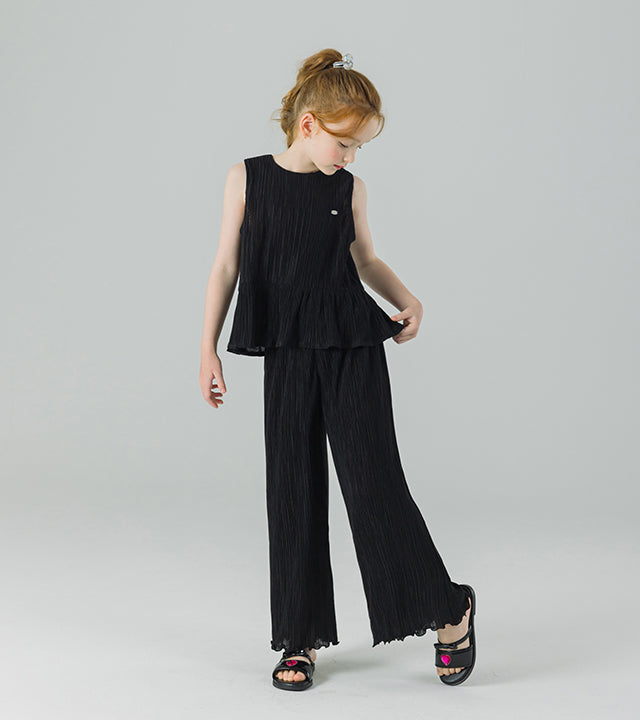 I LOVE J jude pleated top (Black)