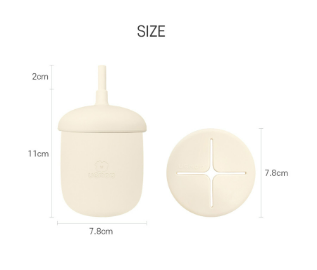 UBMOM Silicone Straw Cup & Sanck Cup Lid Set